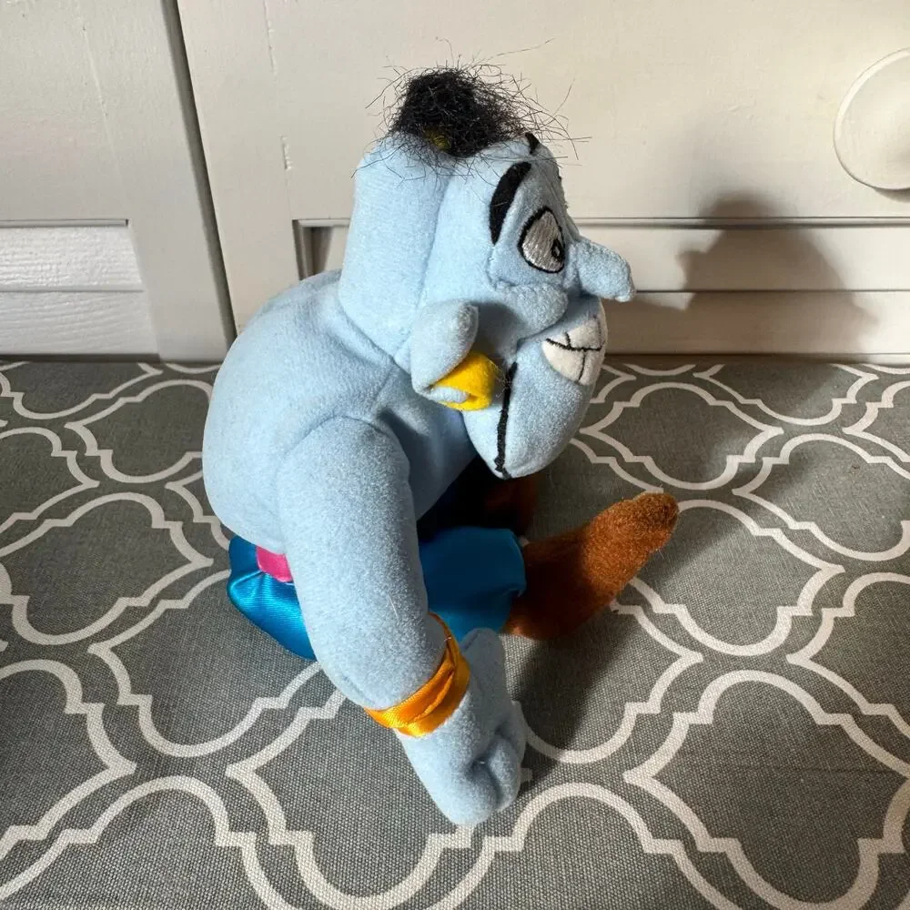 VTG Disney Aladdin Genie Bean Bag Plush Toy Stuffed Animal Collectable Gift Blue
